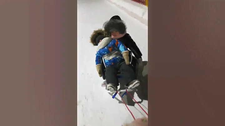 Погодок вдвоём на простых санках..
