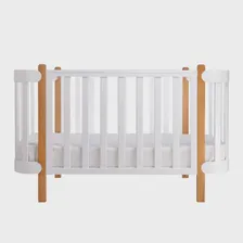 Happy Baby кроватка-трансформер Mommy Lux, белая, продольный маятник и расширение до 7 лет