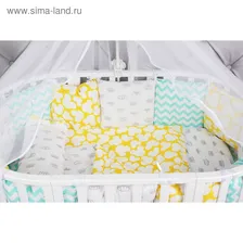Комплект в кроватку Happy Baby, 15 предметов, бязь