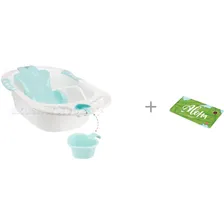 Happy Baby Ванночка детская с анатомической горкой Bath Comfort и Коврик для купания Sea Life 34010, Ванночка детская с анатомической горкой Bath Comfort и Коврик для купания Sea Life 34010