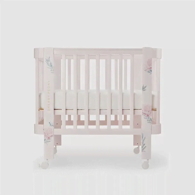 Happy Baby детская кроватка Mommy Love, Pink-3