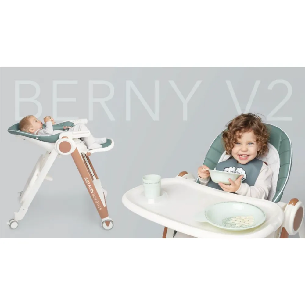 Стульчик для кормления Happy Baby Berny V2, Dark green-0