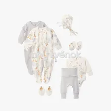 Happy baby 90111, Набор одежды для новорожденных (geese&grey)
